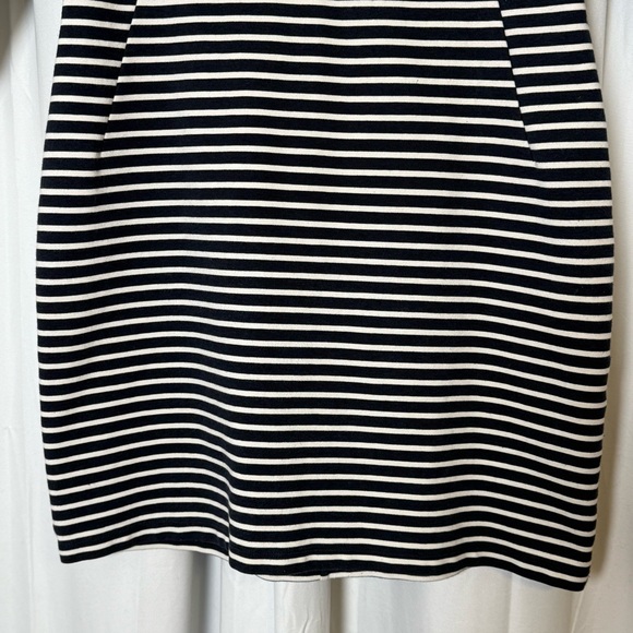 Theory Bimini Zamion Striped Dress Navy White Stretch Women’s 10 - Picture 8 of 15